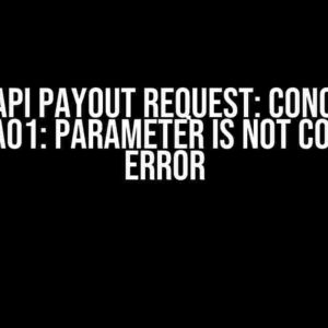 Swish API Payout Request: Conquering the “PA01: Parameter is not correct” Error